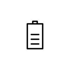 Battery Charge - Trendy Thin Line Icon