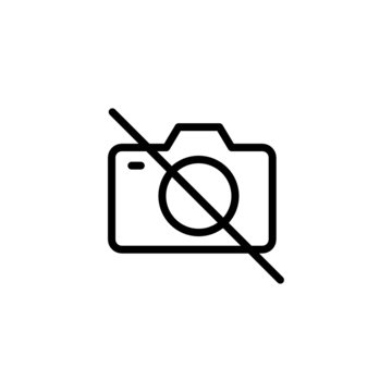 recommend clip art: No Camera - Trendy Thin Line Icon