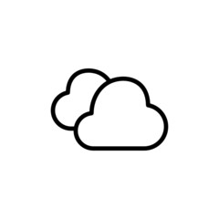 Clouds - Trendy Thin Line Icon