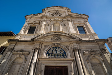 Fototapeta na wymiar Chiesa di Ognissanti (All-Saints Church) is a Franciscan church.