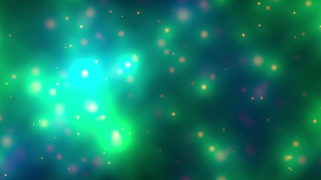 Quantum particle soup, green electric flashes background loop 1 slow Weird and Abstract