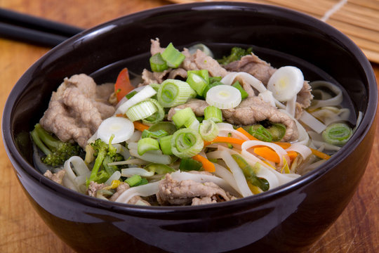 Vietnamese beef Pho soup bowl