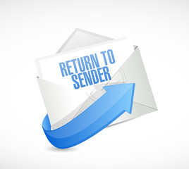 return to sender mail concept illustration design