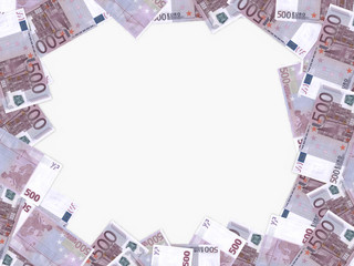 Euro background. Five hundred euros.