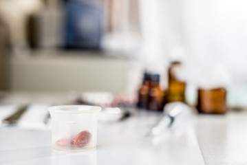 pills and medical bottle