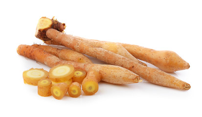 Fingerroot, Kaempfer, Boesenbergia on white background