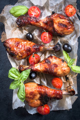 Sweet chicken drumsticks
