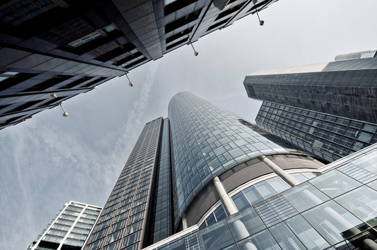 Germany, Hesse, Frankfurt, view to Maintower from below