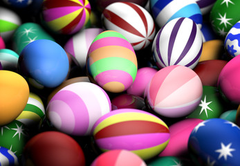Fototapeta na wymiar Colorful easter eggs festive background