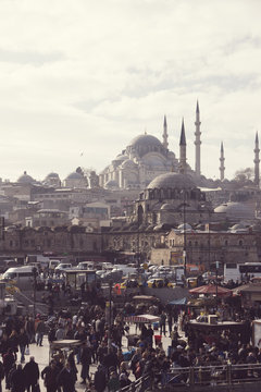 Turkey, Istanbul, Eminoenue, view to Rustem Pasha Mosque