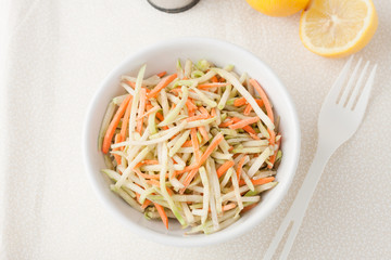 organic broccoli slaw and shredded carrots