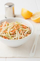 organic broccoli slaw and shredded carrots