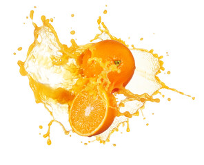 Orangensaft spritzen