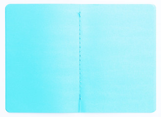 blank blue notebook