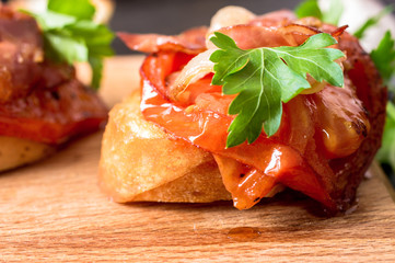 Tapas with bacon