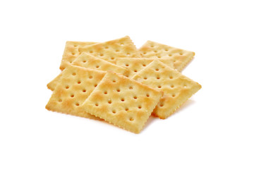 square crackers with sugar isolated on white background