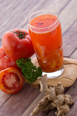 Coconut and tomato smoothies