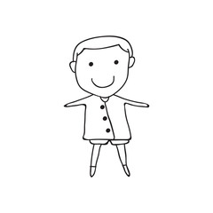hand drawing cartoon concept happy people