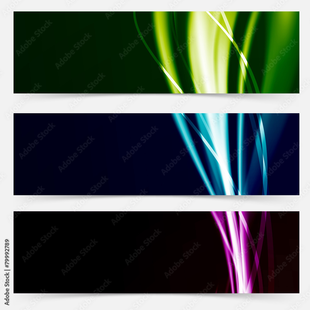 Wall mural colorful header collection speed futuristic line pattern