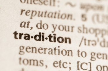 Dictionary definition of word tradition