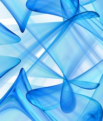 Abstract shapes background in blue