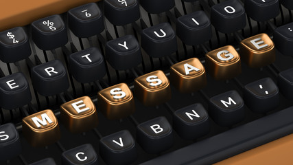 Typewriter with MESSAGE buttons