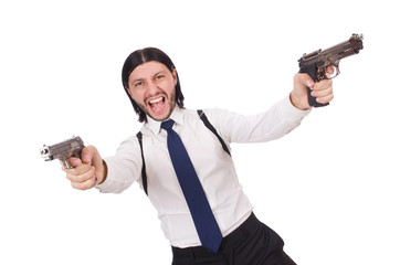 Businessman isolated on white