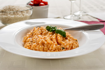 Red risotto