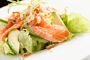 salad with salmon