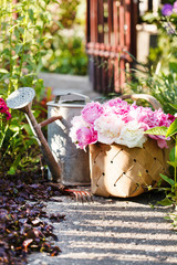 peonies in basket © Maksim Shebeko