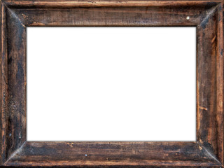 Obraz premium Wood frame isolated on white
