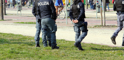 Italian police patrolling the Park in search of drug dealers
