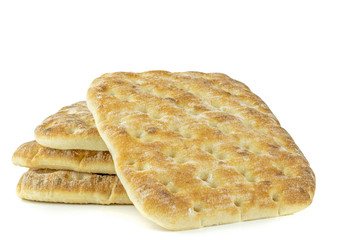 Slices of Swedish soft bread on a white background