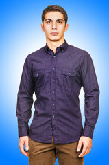 Fototapeta premium Male t-shirt isolated on the white background