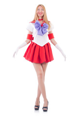 Young woman in fashion concept