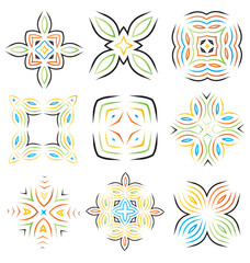 Colorful ornament collection