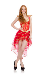 Woman in fashion clothing concept