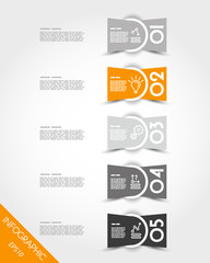 Obraz premium orange rounded irregular stickers