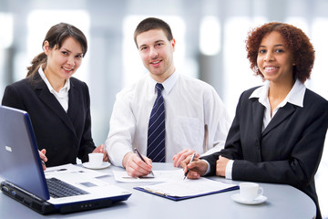 Fototapeta premium Three young professionals