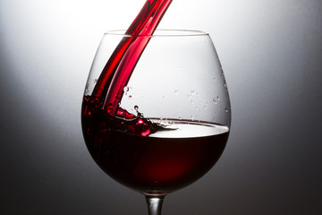 Beautiful splash of red wine