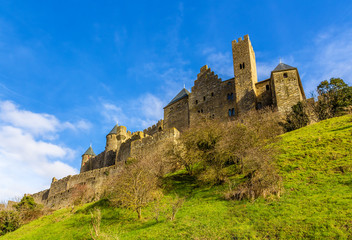 Fototapeta na wymiar Carcassonne town walls - France, Languedoc-Roussillon