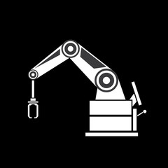 vector robotic arm symbol. robot hand