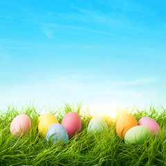 Obraz premium Colorful easter eggs
