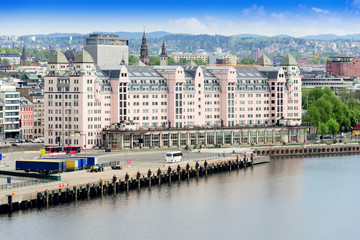 Naklejka premium Oslo Norway Harbor is one of Oslo's great attractions