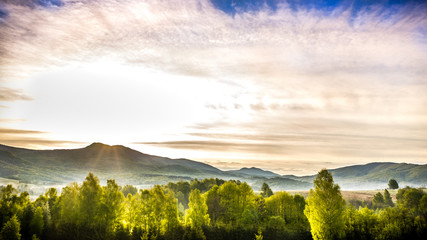 Bieszczady mountains landscape, Poland