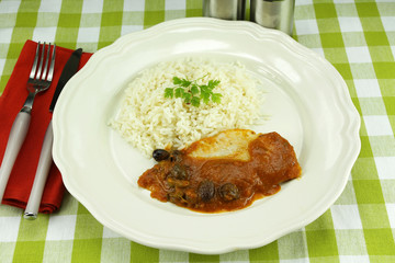 filet de merlu et riz