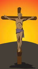Abstract Jesus on Cross