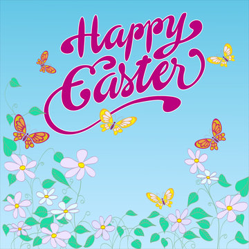 Happy Easter Vector Illustration © estudio3lalin