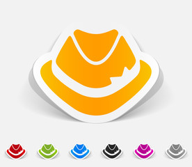 realistic design element. hat
