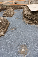 住宅建設　基礎工事　